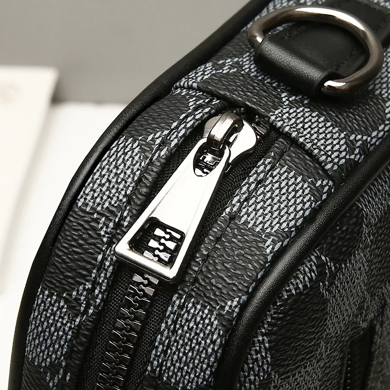 Top-quality PU Leather Men Waist Packs Business Crossbody Bags for Male Fashion Travel Storage Phone Shoulder Bags Clutch Bag