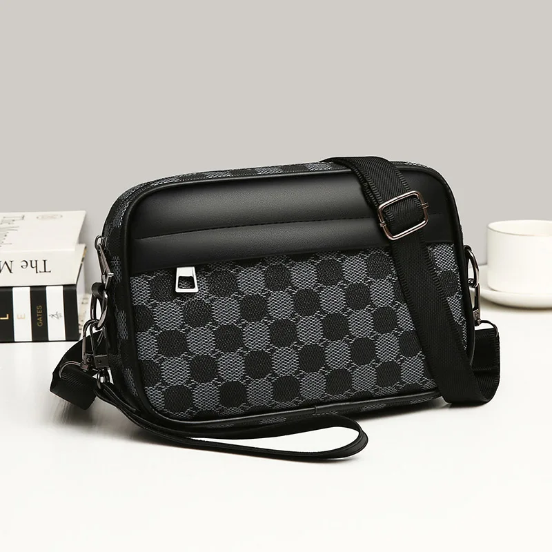 Top-quality PU Leather Men Waist Packs Business Crossbody Bags for Male Fashion Travel Storage Phone Shoulder Bags Clutch Bag