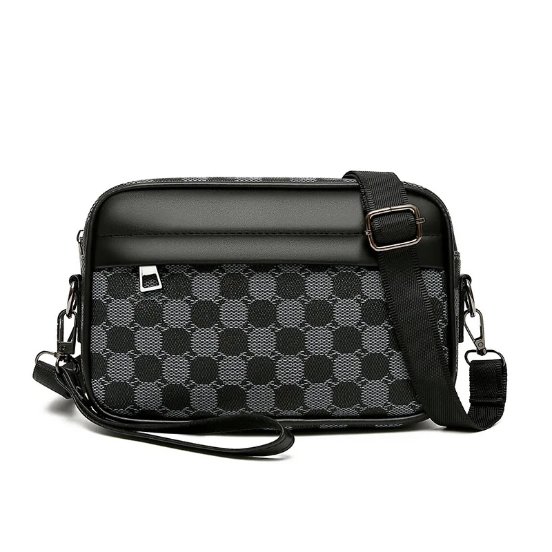 Top-quality PU Leather Men Waist Packs Business Crossbody Bags for Male Fashion Travel Storage Phone Shoulder Bags Clutch Bag
