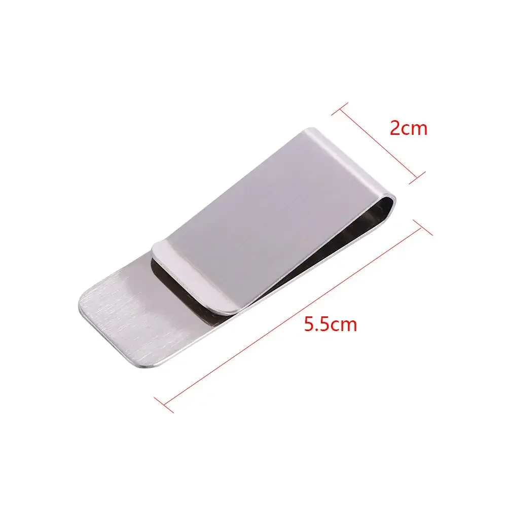 High Quality Metal Clip Slim Pocket Credit Card ID Clip Stainless Steel Money Clip Wallet Cash Clamp Men Purse