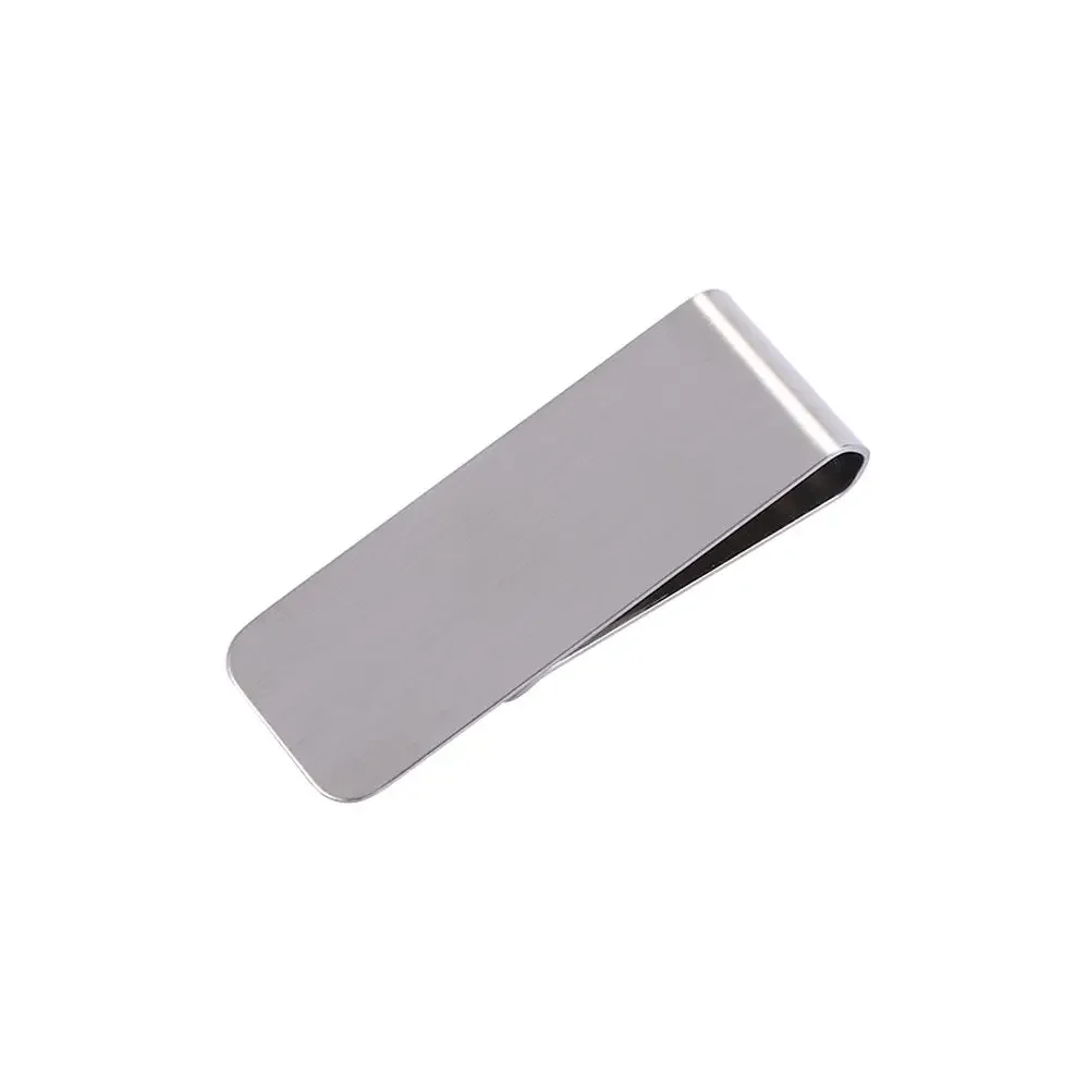 High Quality Metal Clip Slim Pocket Credit Card ID Clip Stainless Steel Money Clip Wallet Cash Clamp Men Purse