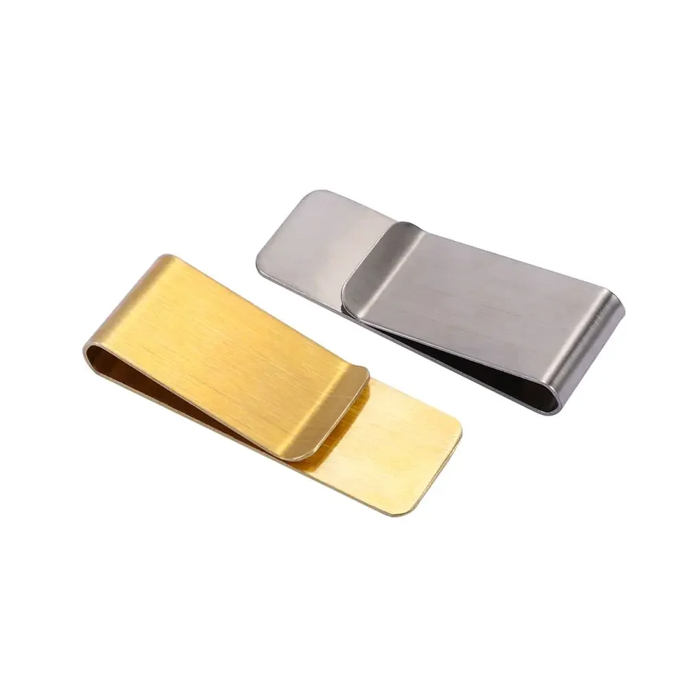 High Quality Metal Clip Slim Pocket Credit Card ID Clip Stainless Steel Money Clip Wallet Cash Clamp Men Purse