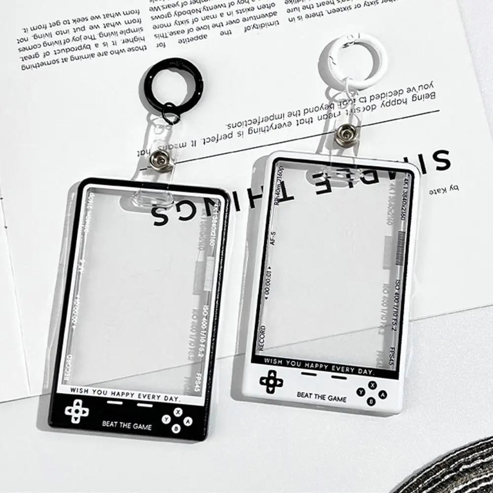 Creative Transparent Kpop Card Holder Korean Fashion Display Student Card Protector for Kids Idol Photocard Holder with String