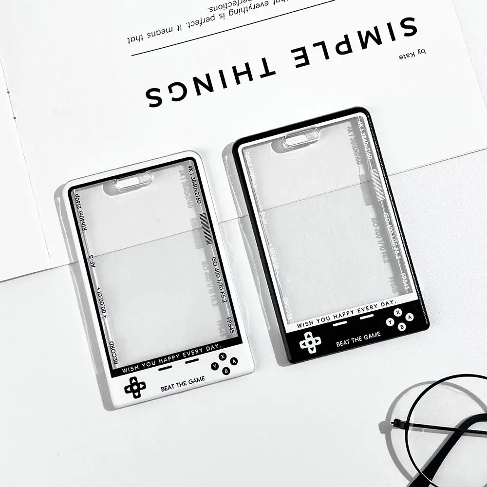 Creative Transparent Kpop Card Holder Korean Fashion Display Student Card Protector for Kids Idol Photocard Holder with String