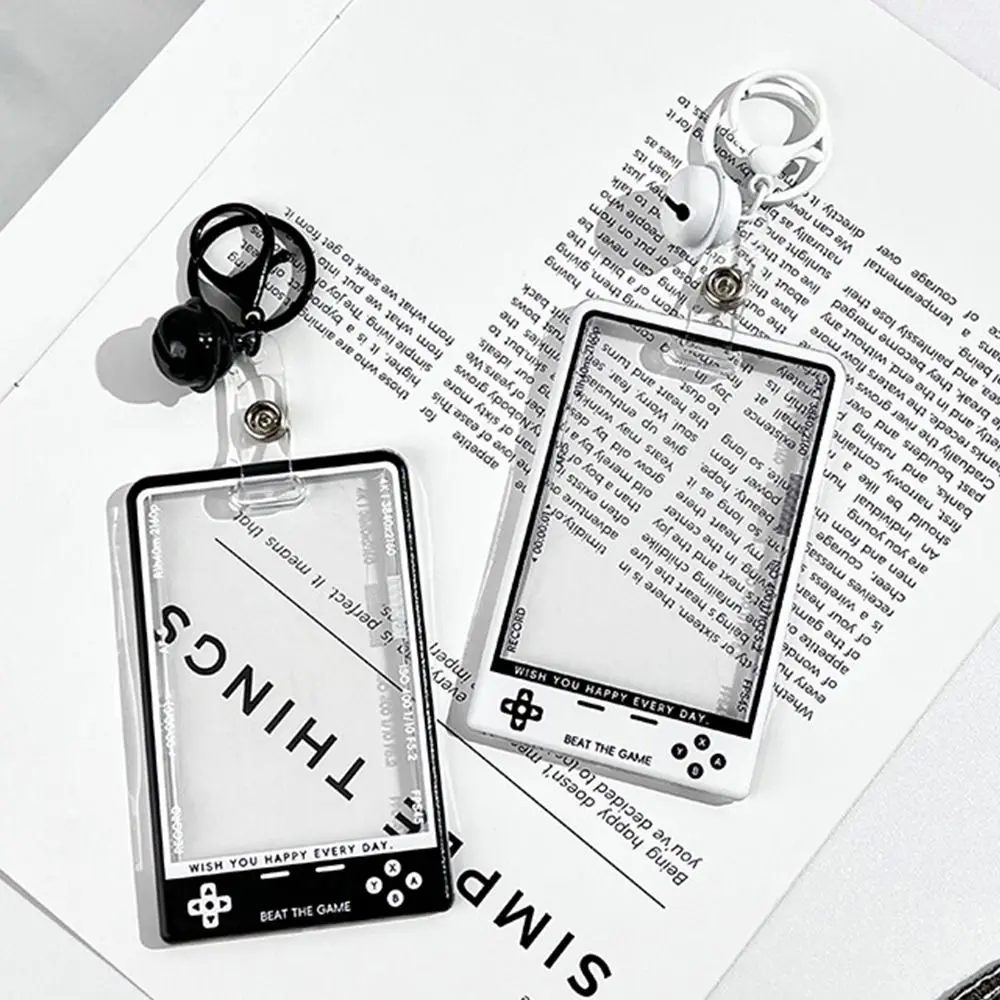Creative Transparent Kpop Card Holder Korean Fashion Display Student Card Protector for Kids Idol Photocard Holder with String
