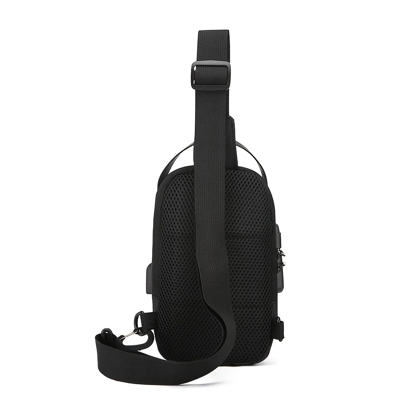 Sac à bandoulière élégant Pour Hommes – Tissu Oxford Durable, Sac De Poitrine à bandoulière Avec Poche Pour téléphone, Fermeture