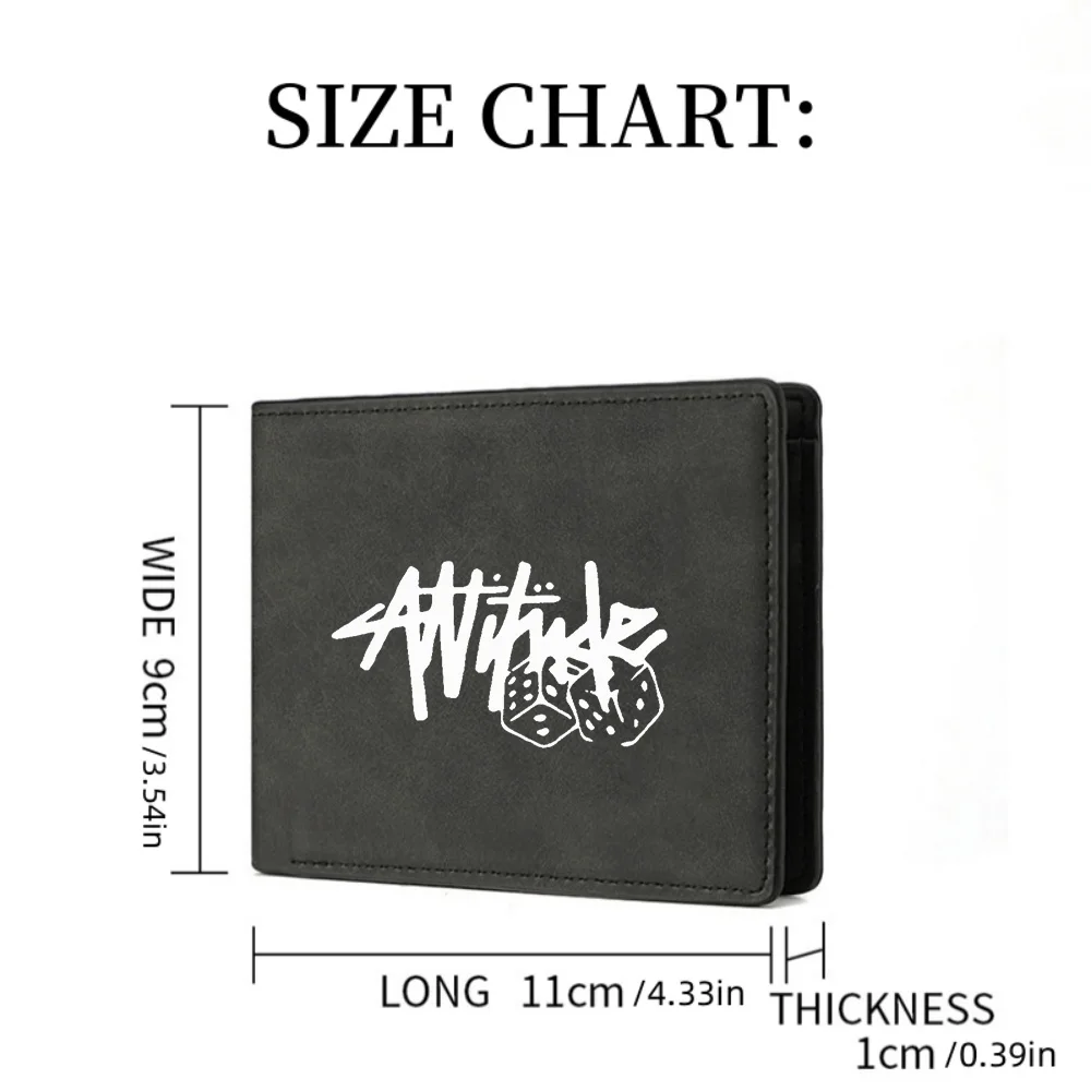 Men's Short Wallet PU Leather Vintage Casual Design Multi-Card Slot Zipper Coin Purse Mini Men's Wallet