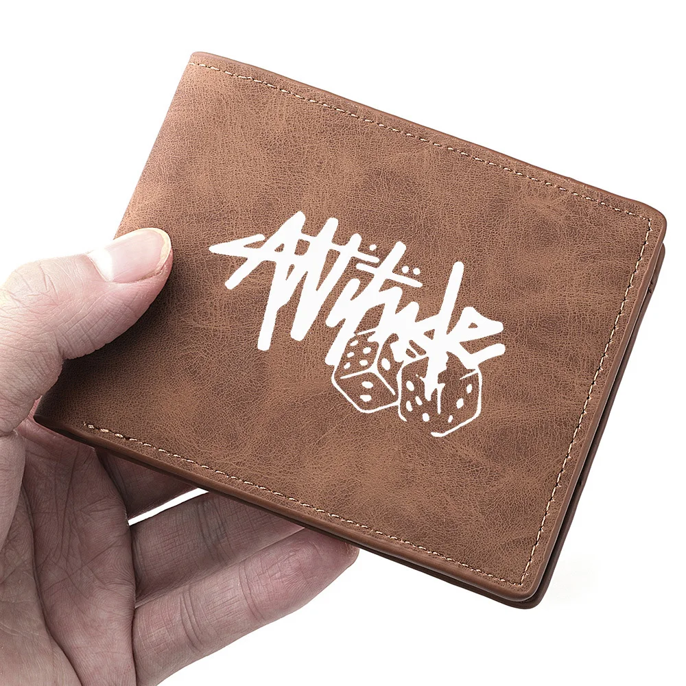 Men's Short Wallet PU Leather Vintage Casual Design Multi-Card Slot Zipper Coin Purse Mini Men's Wallet