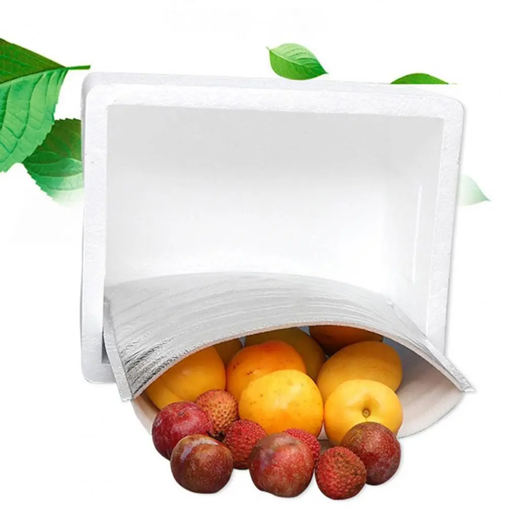 50Pcs/Pack Ice Cold Warm Aluminum Foil Bag Delivery Carrier Drink Storage Insulation Bag Food Thermal Packing Cooler Bag