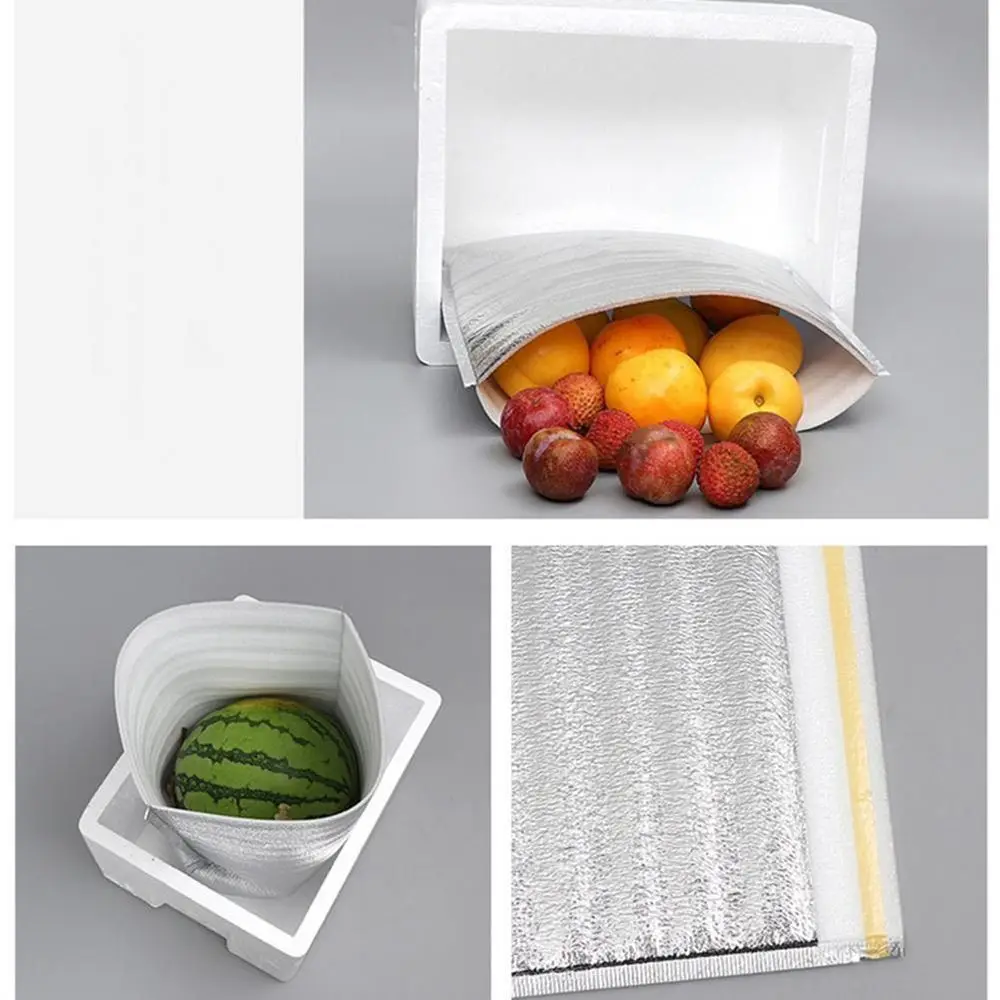 50Pcs/Pack Ice Cold Warm Aluminum Foil Bag Delivery Carrier Drink Storage Insulation Bag Food Thermal Packing Cooler Bag