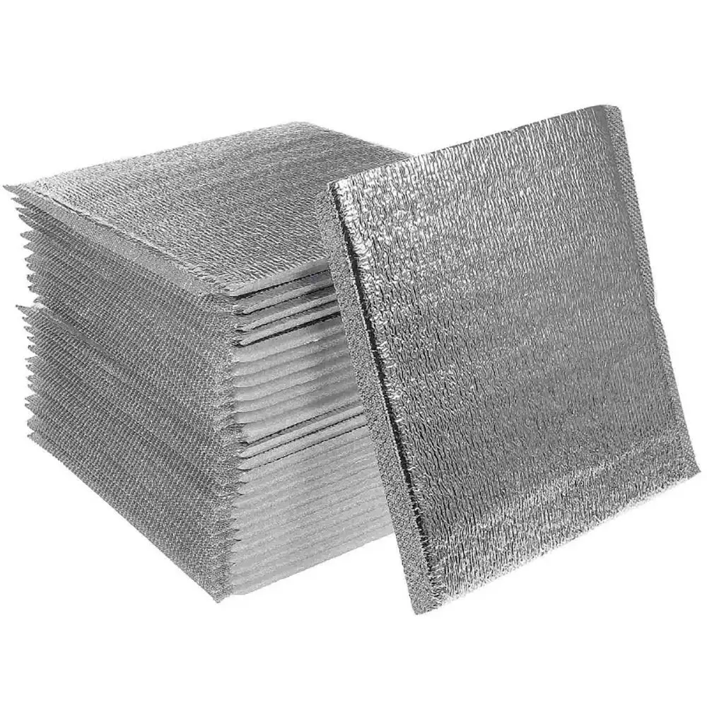 50Pcs/Pack Ice Cold Warm Aluminum Foil Bag Delivery Carrier Drink Storage Insulation Bag Food Thermal Packing Cooler Bag