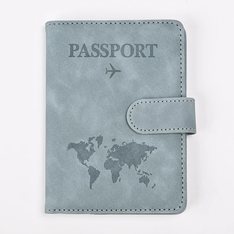 Leather Passport Holder Travel Wallet with ID Credit Card Slot PU Leather Passport Covers Case RFID Blocking Passport Protector