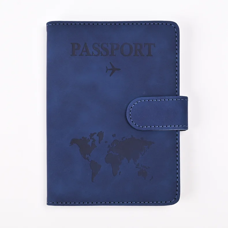 Leather Passport Holder Travel Wallet with ID Credit Card Slot PU Leather Passport Covers Case RFID Blocking Passport Protector