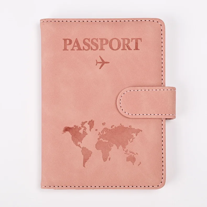 Leather Passport Holder Travel Wallet with ID Credit Card Slot PU Leather Passport Covers Case RFID Blocking Passport Protector