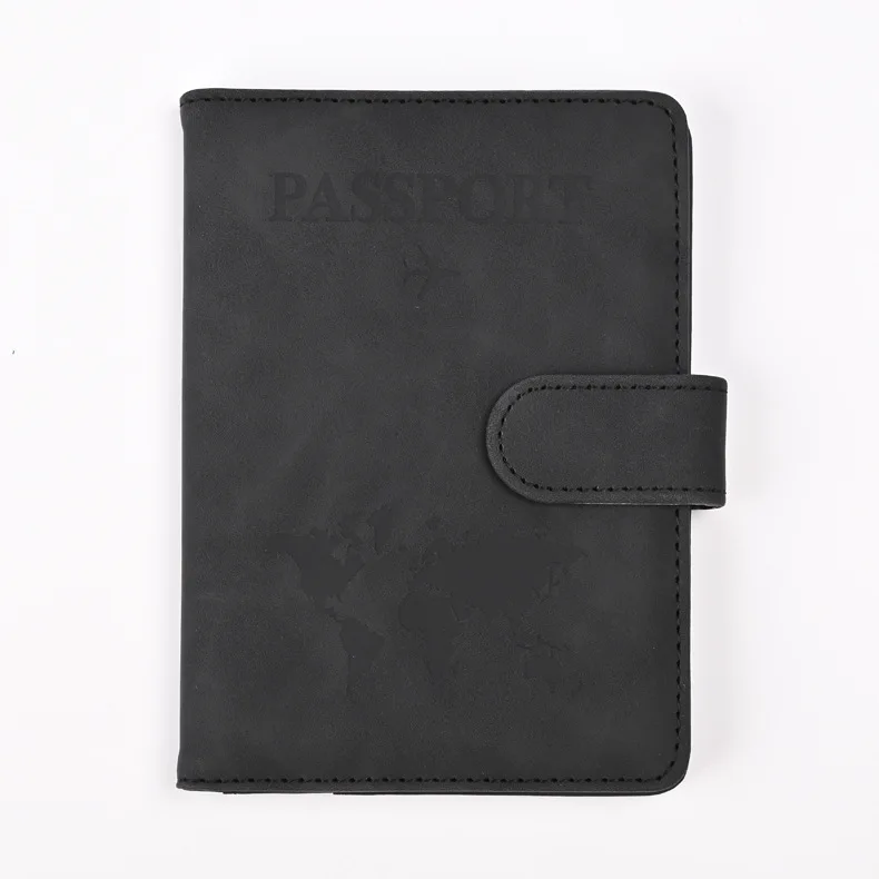 Leather Passport Holder Travel Wallet with ID Credit Card Slot PU Leather Passport Covers Case RFID Blocking Passport Protector