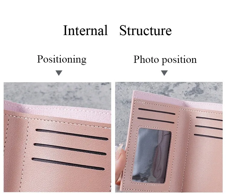 Fashion Ultra Thin Triple Fold Women's Short Wallet, Smooth Surface Multi-Card Holder Mini Coin Purse Ideal Daily Gift for Women