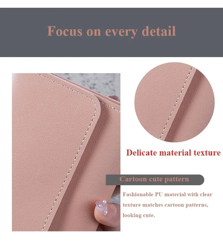 Fashion Ultra Thin Triple Fold Women's Short Wallet, Smooth Surface Multi-Card Holder Mini Coin Purse Ideal Daily Gift for Women