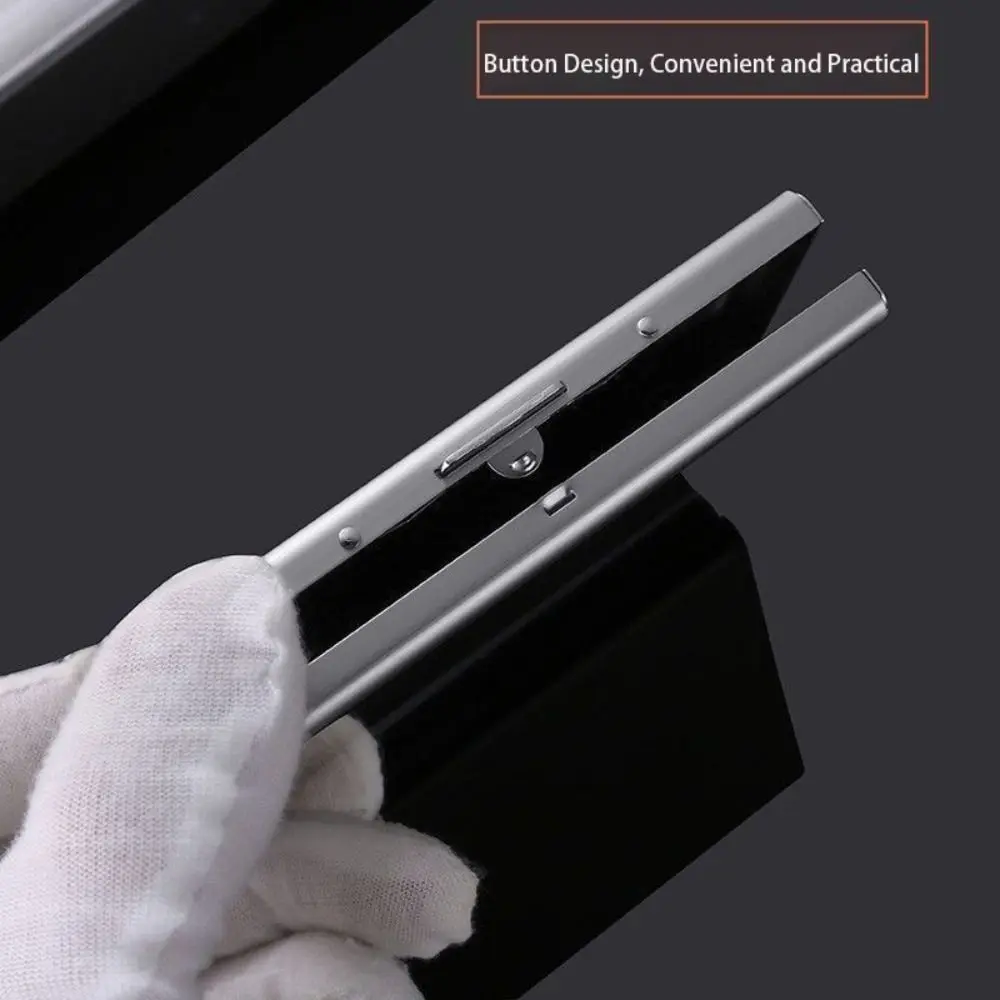 Stainless Credit Card Holder 10 Slots Men Slim Anti RFID Travel ID Cardholder Debit Box Women Wallet Metal Case Porte Carte