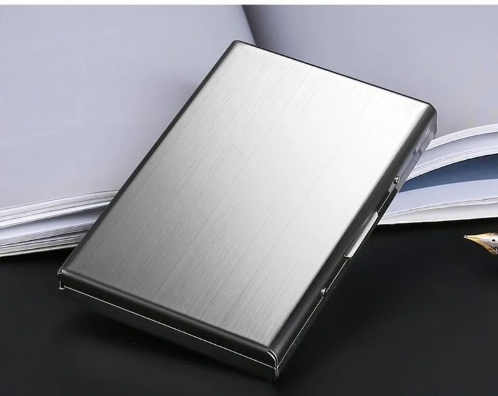 Stainless Credit Card Holder 10 Slots Men Slim Anti RFID Travel ID Cardholder Debit Box Women Wallet Metal Case Porte Carte
