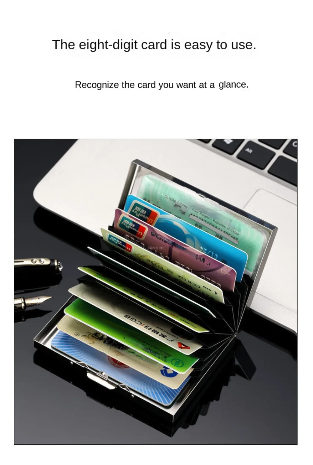 Stainless Credit Card Holder 10 Slots Men Slim Anti RFID Travel ID Cardholder Debit Box Women Wallet Metal Case Porte Carte