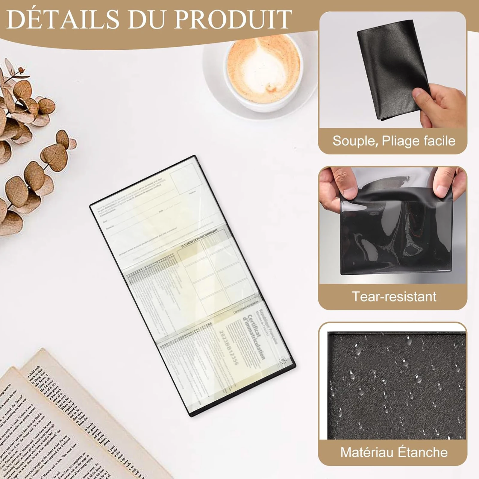 Transparent Plastic Document Sleeve Vehicle Registration And Insurance Card Holder for Car/Motorcycle Papers