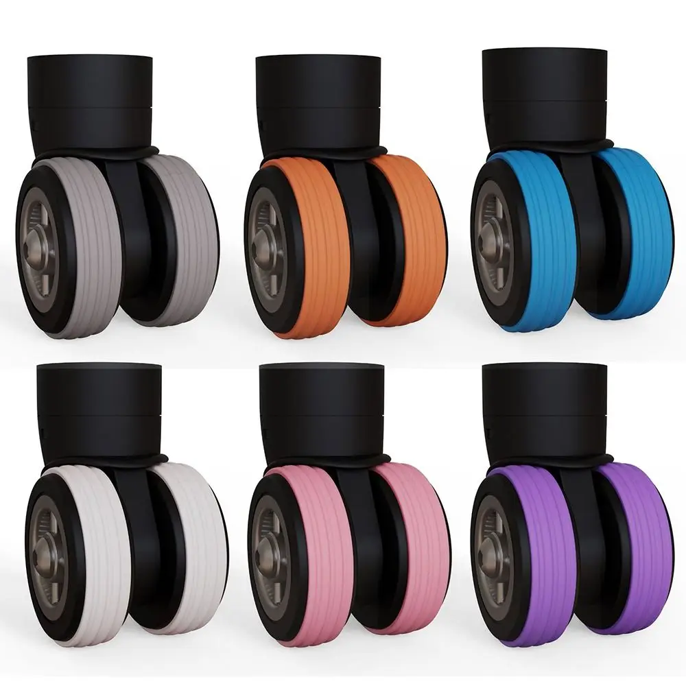 Croppable Luggage Wheels Protector Stickers Luggage Suitcase Wheels Cover Reduce Noise Wheels Sleeve Accessories