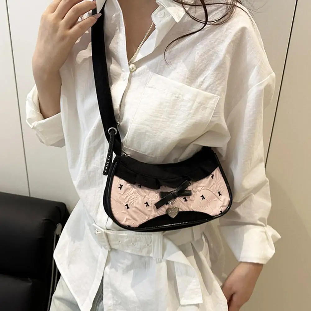 Fashion Grid Mini Handbags Adjustable Shoulder Strap Korean Hand-held Commuting Bag Single-shoulder Crossbody Bag Underarm Pouch