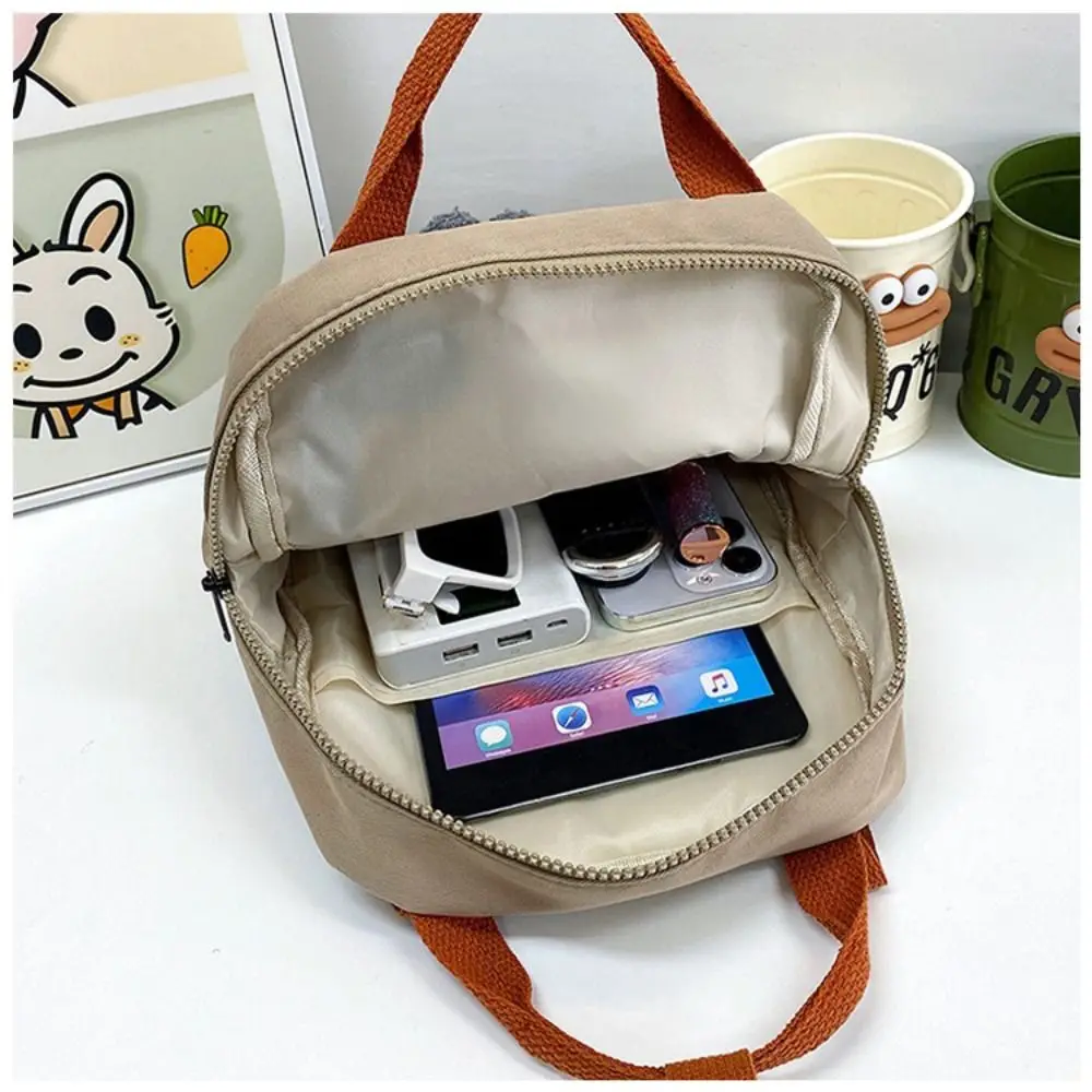 Long Neck Small Dinosaur Kindergarten Children Backpack Cartoon Hook Hair Embroidered Cute Backpack Canvas