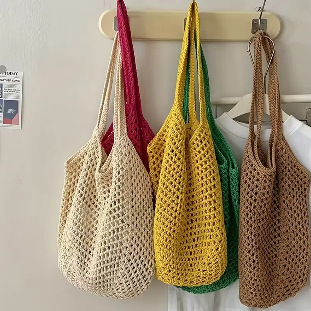 Women's Casual Large-Capacity Woven Bag - Open-Style Beach Tote Bag with Adjustable Shoulder Strap, Breathable Fabric Suitable for Vacation, Shopping, and Daily Use, Beach Bag