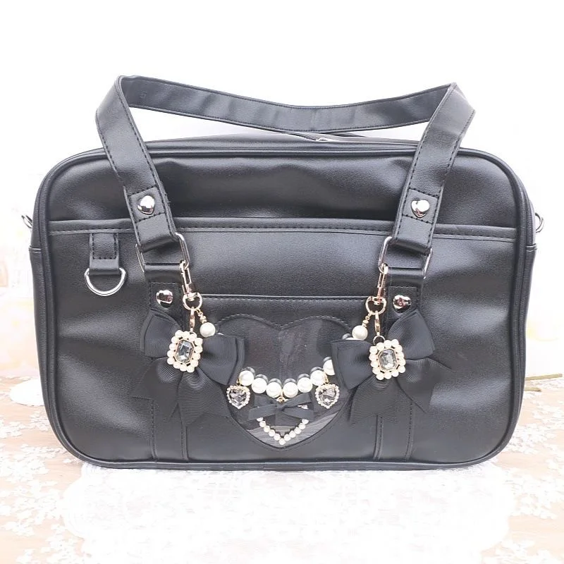 Lolita Bag Accessories Japanese Style 2000S Bag Accessories Bow Bag Chain Pearl Heart DIY Bag Accessories Bag Pendant