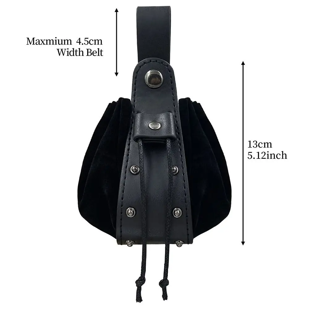 Hangable Belt Waist Bag Durable Drawstring Design Viking Medieval Fanny Pack Portable Vintage Coin Purse