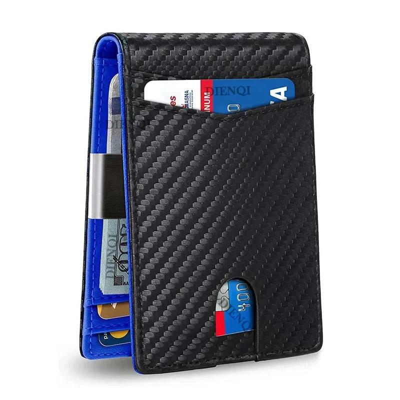 DIENQI Rfid Credit Card Holder Wallets Men Money Bag Purse Slim Thin Wallet for Men Small Short Purse Male Black Vallet Billfold