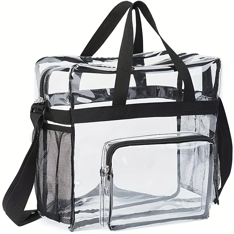 Portable PVC Travel Bag with Large Capacity and Transparent Design for Easy Organization and Washing