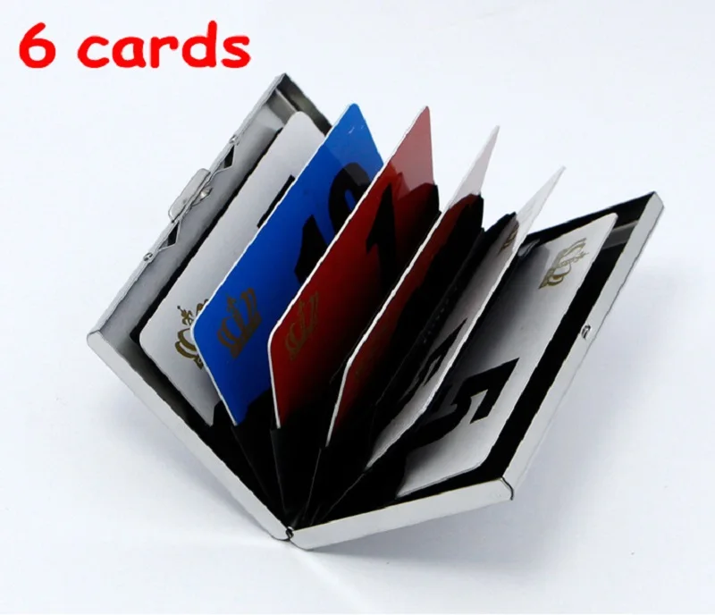 Hot Credit Card Case Wallet Men Women Business Multifunction Slim Wallet Stainless Steel Card Holder 6 Cards 8 Cards 10 Cards