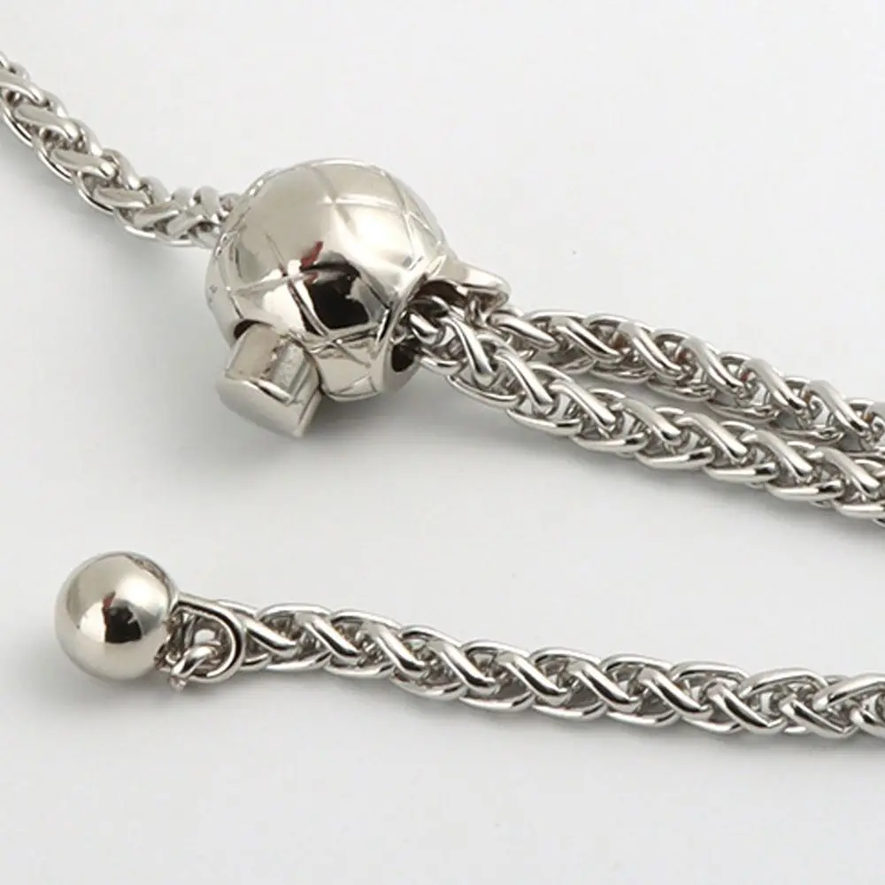 120cm Handle Replacement Metal Purse Chain Strap for Handbag Shoulder Crossbody Bag Chain Strap with Length Adjustable Ball