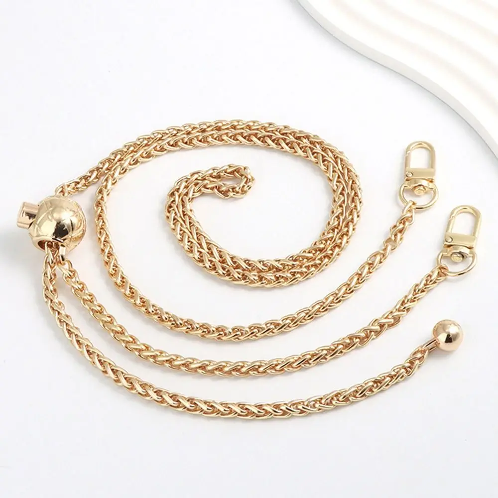 120cm Handle Replacement Metal Purse Chain Strap for Handbag Shoulder Crossbody Bag Chain Strap with Length Adjustable Ball