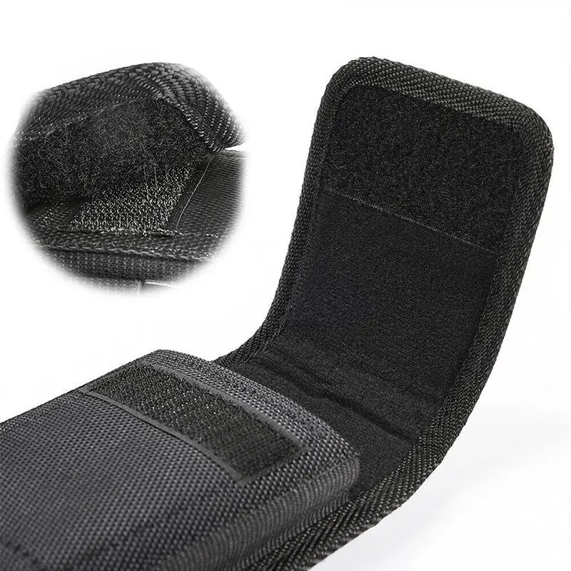 Universal Mobile Phone Nylon Pouch Cell Phone Belt Clip Carrying Holster Case Waist Packs Black Outdoor Sports Climbing Belt Bag