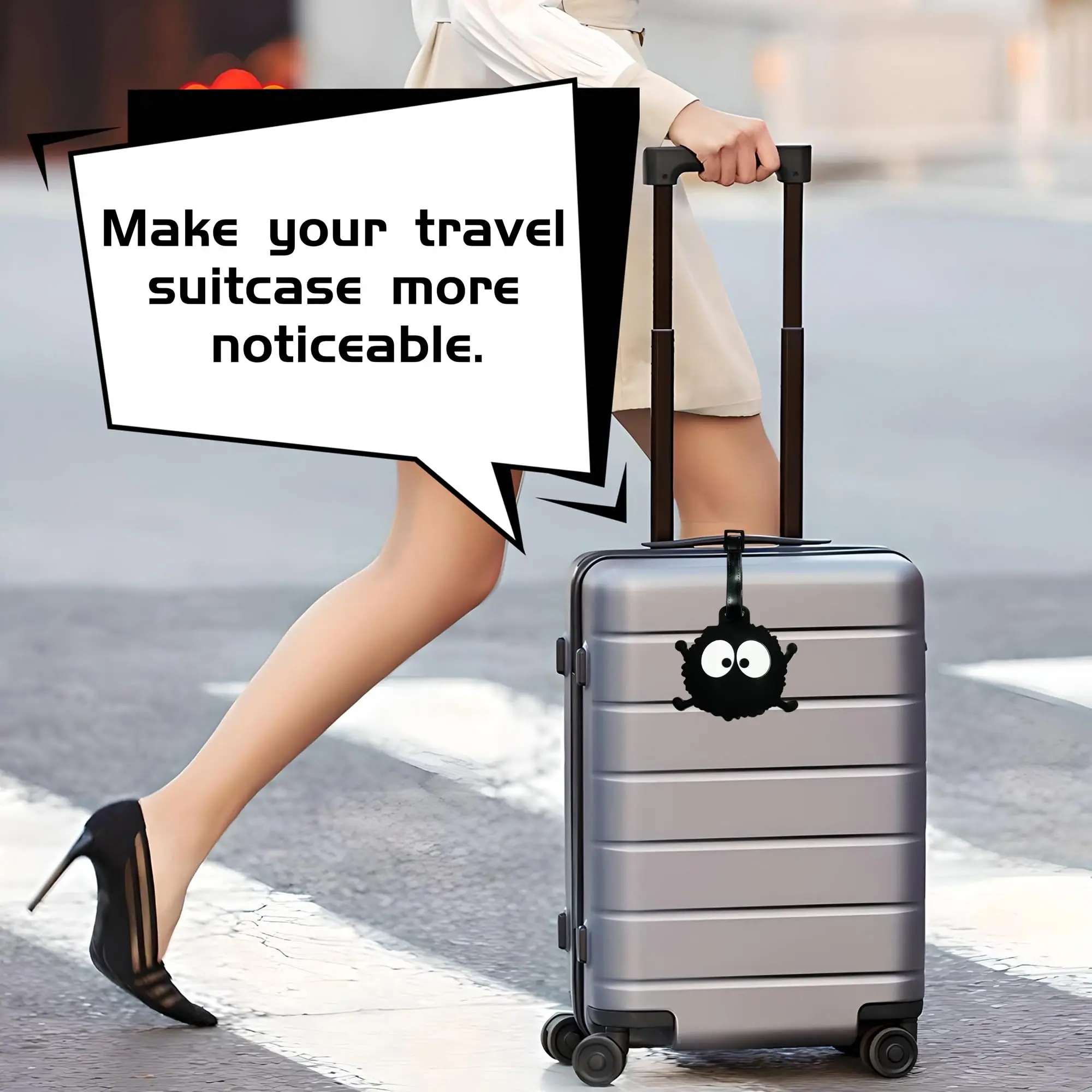 Cute Animal Luggage Tag Travel Cat Dog Poop Dinosaur Suitcase ID Addres Holder Baggage Boarding Tags Portable Label