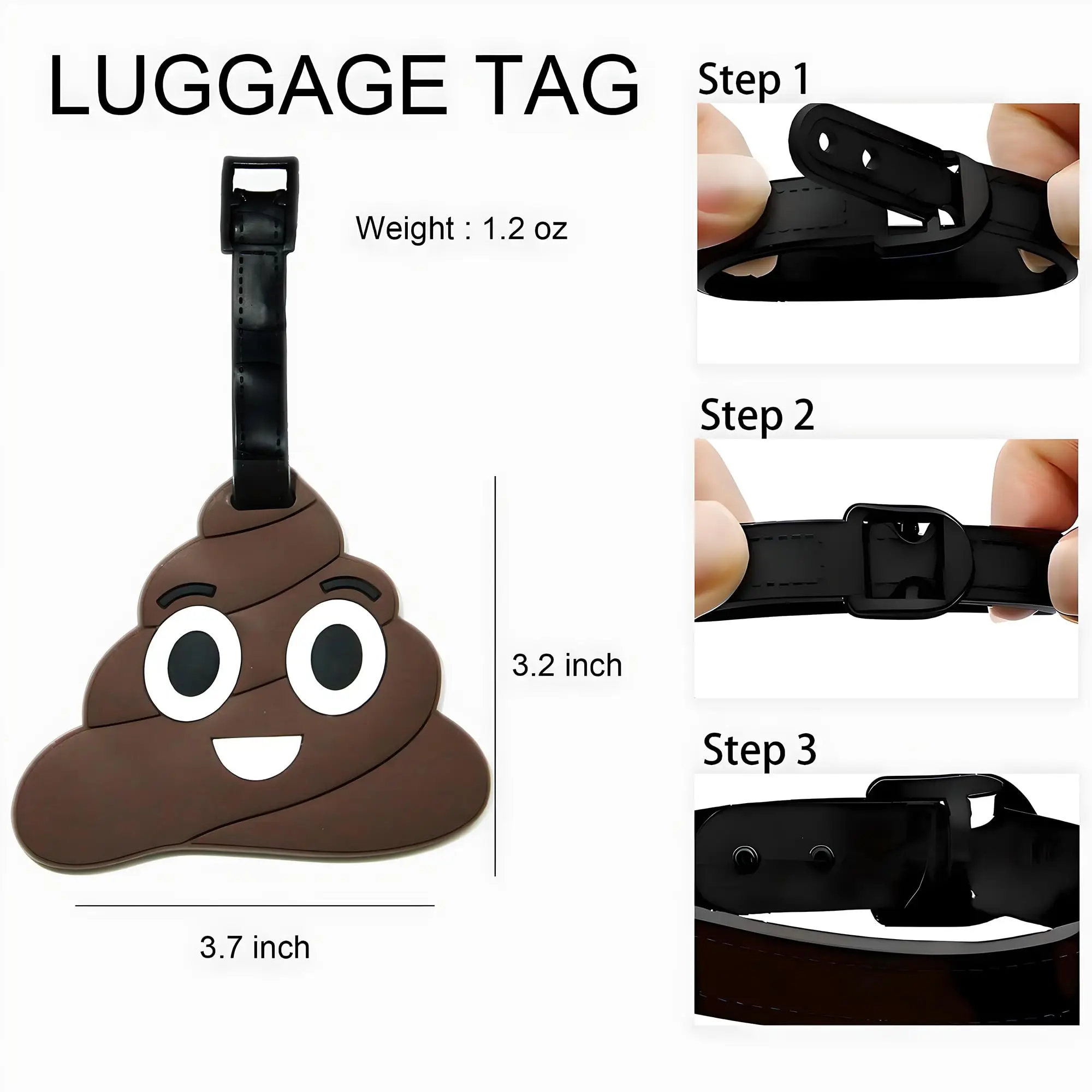Cute Animal Luggage Tag Travel Cat Dog Poop Dinosaur Suitcase ID Addres Holder Baggage Boarding Tags Portable Label