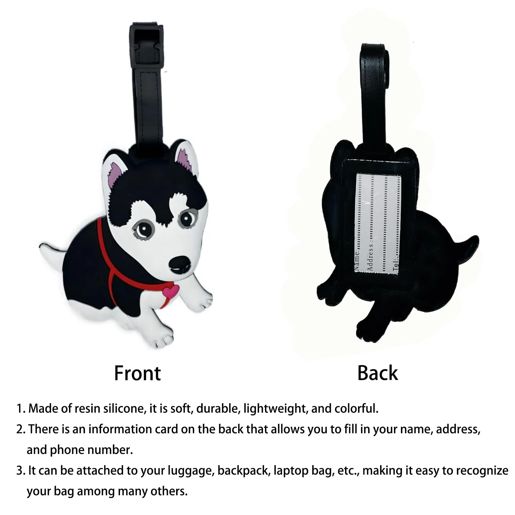 Cute Animal Luggage Tag Travel Cat Dog Poop Dinosaur Suitcase ID Addres Holder Baggage Boarding Tags Portable Label