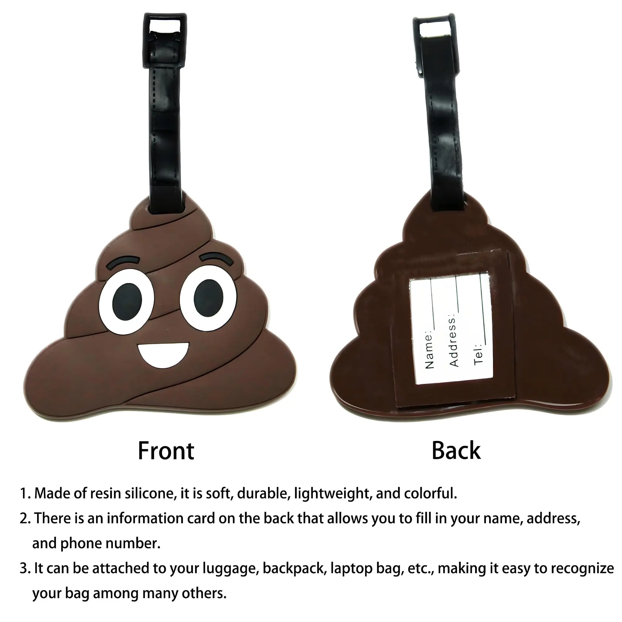 Cute Animal Luggage Tag Travel Cat Dog Poop Dinosaur Suitcase ID Addres Holder Baggage Boarding Tags Portable Label