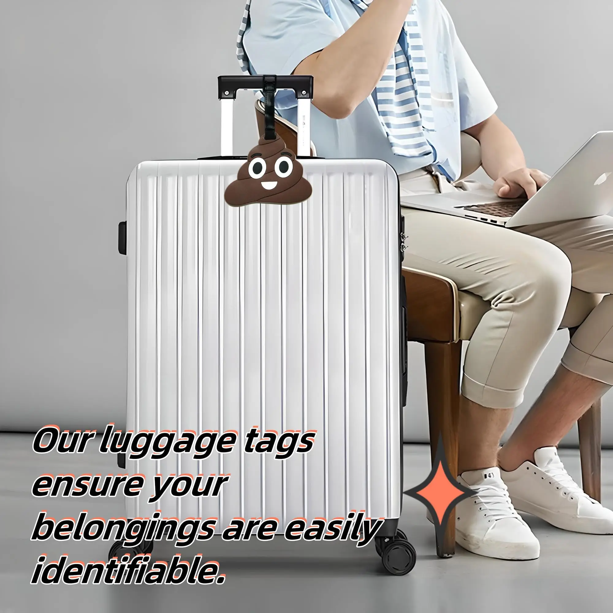 Cute Animal Luggage Tag Travel Cat Dog Poop Dinosaur Suitcase ID Addres Holder Baggage Boarding Tags Portable Label