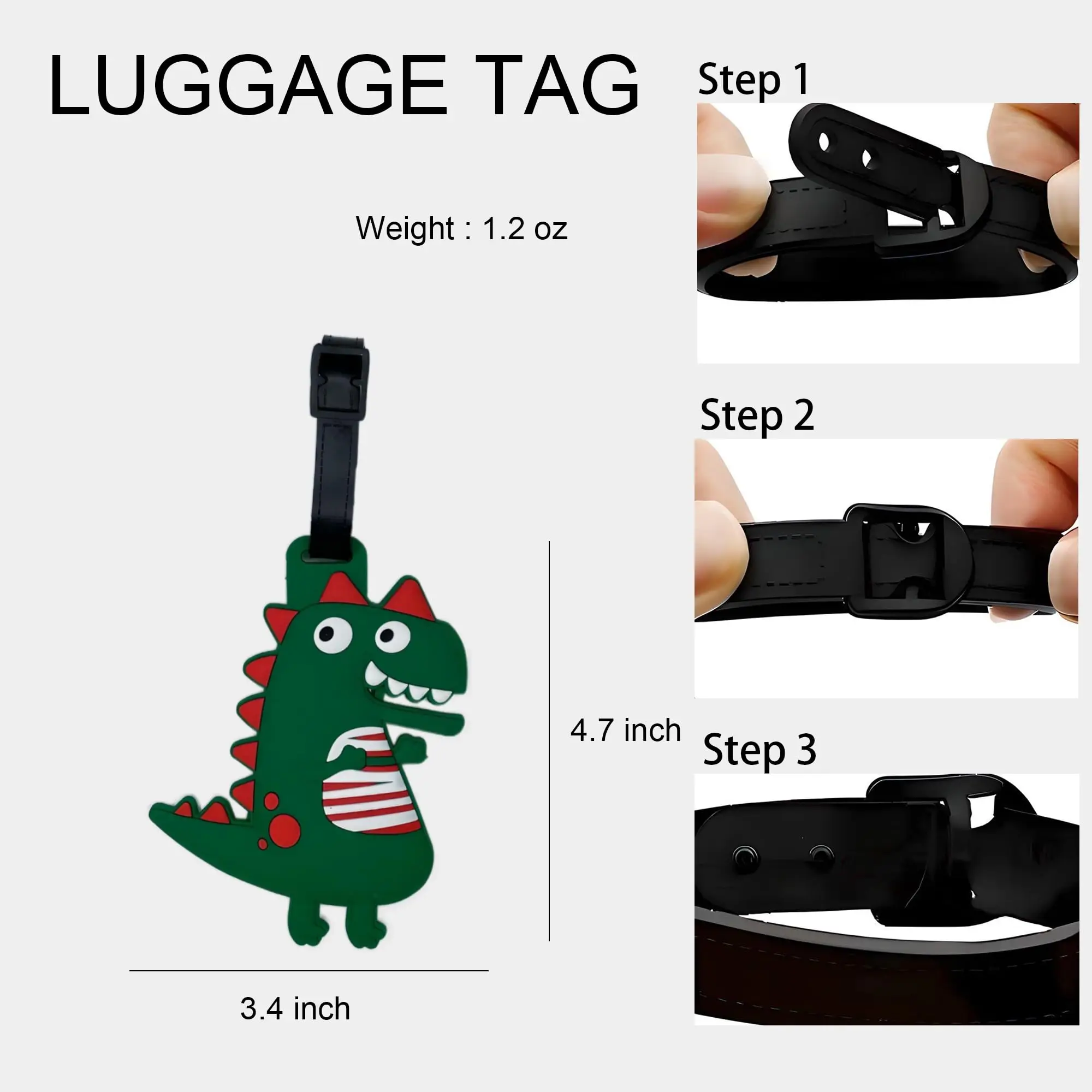 Cute Animal Luggage Tag Travel Cat Dog Poop Dinosaur Suitcase ID Addres Holder Baggage Boarding Tags Portable Label