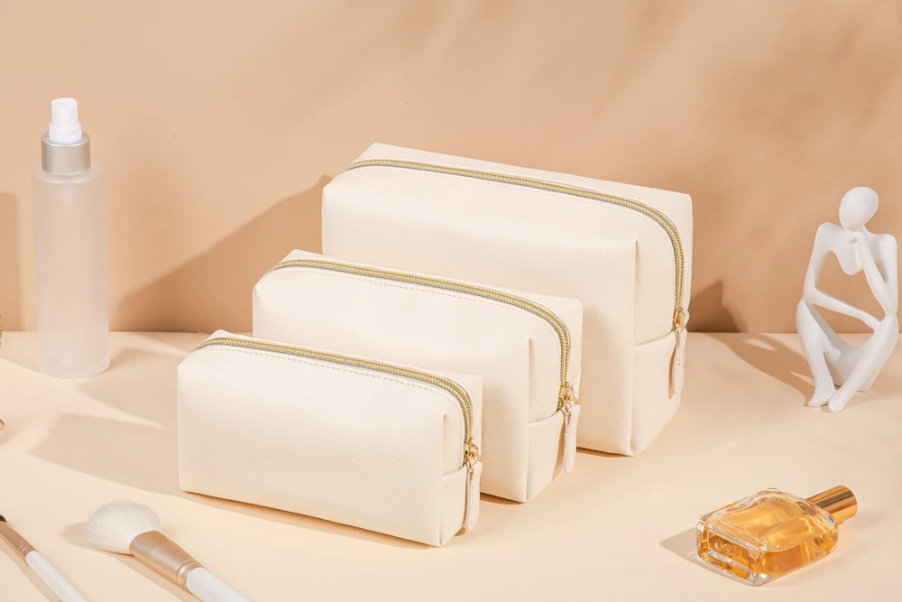 1pcs PU Leather Portable Toiletry Bags Waterproof Travel Make Up Bags for Women Small Medium Large Cosmetic Organizer Bags