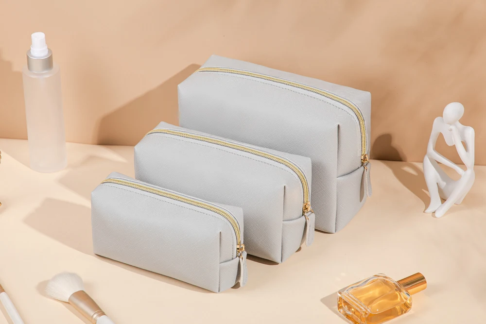 1pcs PU Leather Portable Toiletry Bags Waterproof Travel Make Up Bags for Women Small Medium Large Cosmetic Organizer Bags