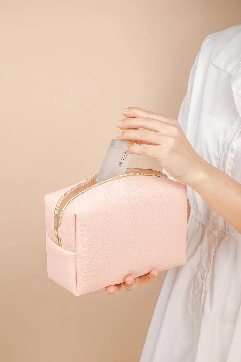 1pcs PU Leather Portable Toiletry Bags Waterproof Travel Make Up Bags for Women Small Medium Large Cosmetic Organizer Bags