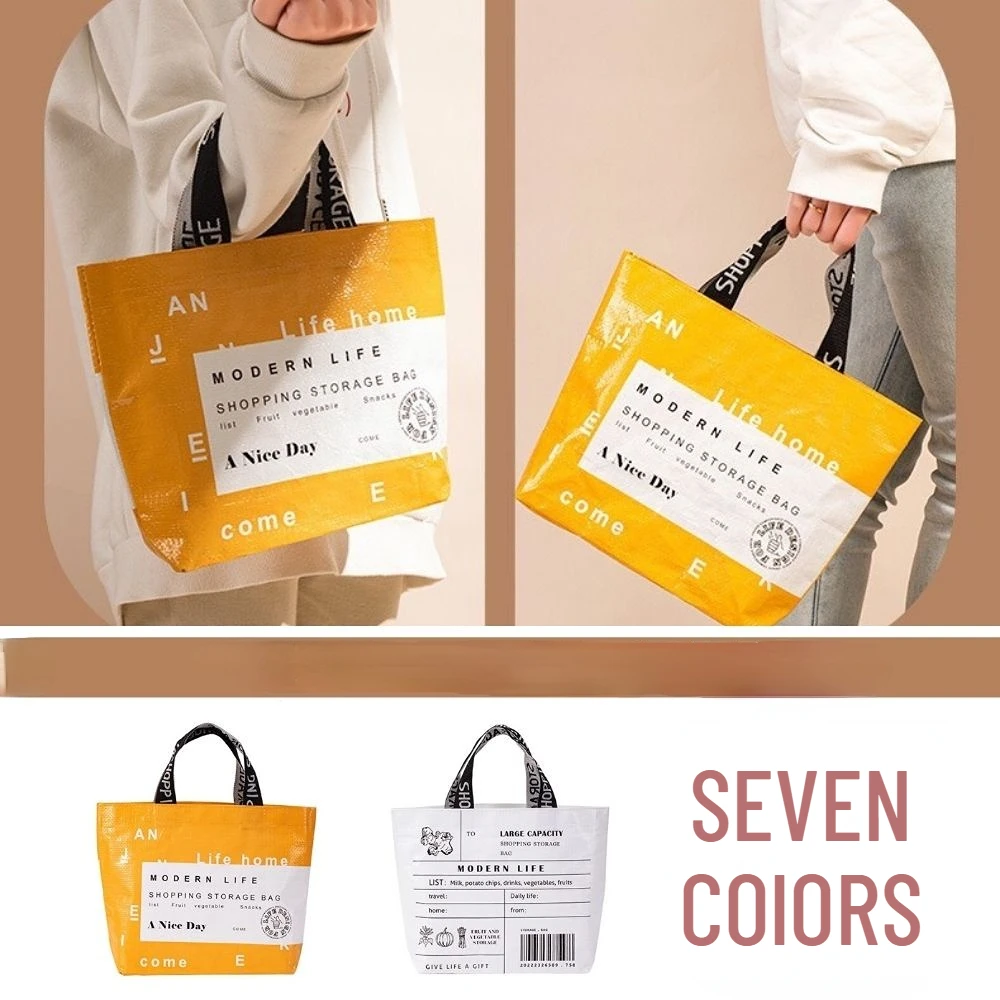 Large-capacity Supermarket Grocery Shopping One-shoulder Portable PP Woven Shopping Bag for Retail Stores, Boutique
