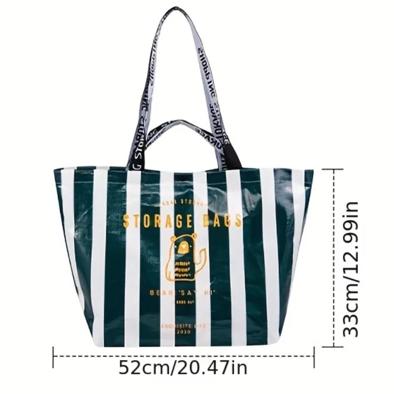 Large-capacity Supermarket Grocery Shopping One-shoulder Portable PP Woven Shopping Bag for Retail Stores, Boutique