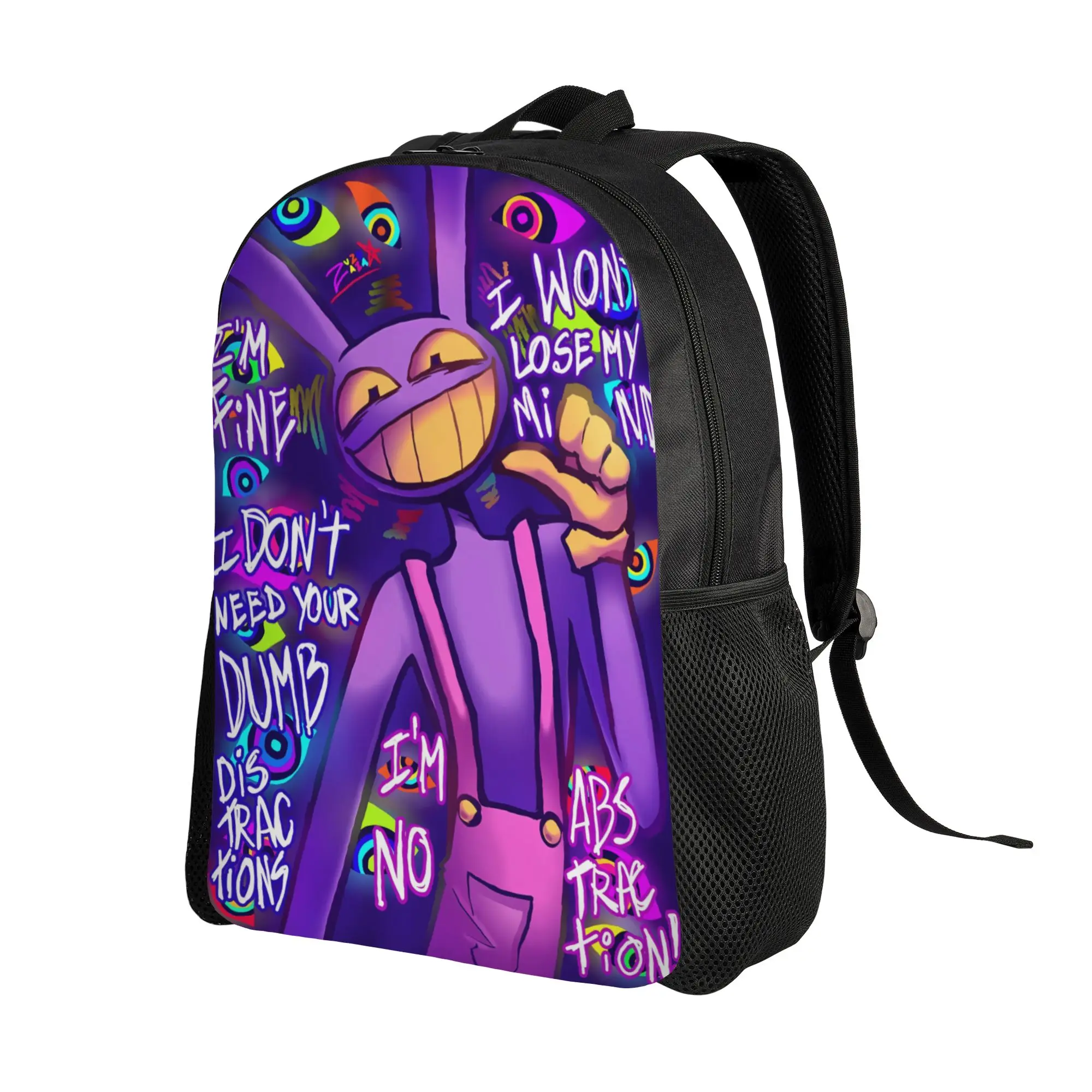 Jax Cartoon Digitals Circus Thermal Backpack Student Unisex Polyester University Backpacks Big Elegant School Bags Rucksack