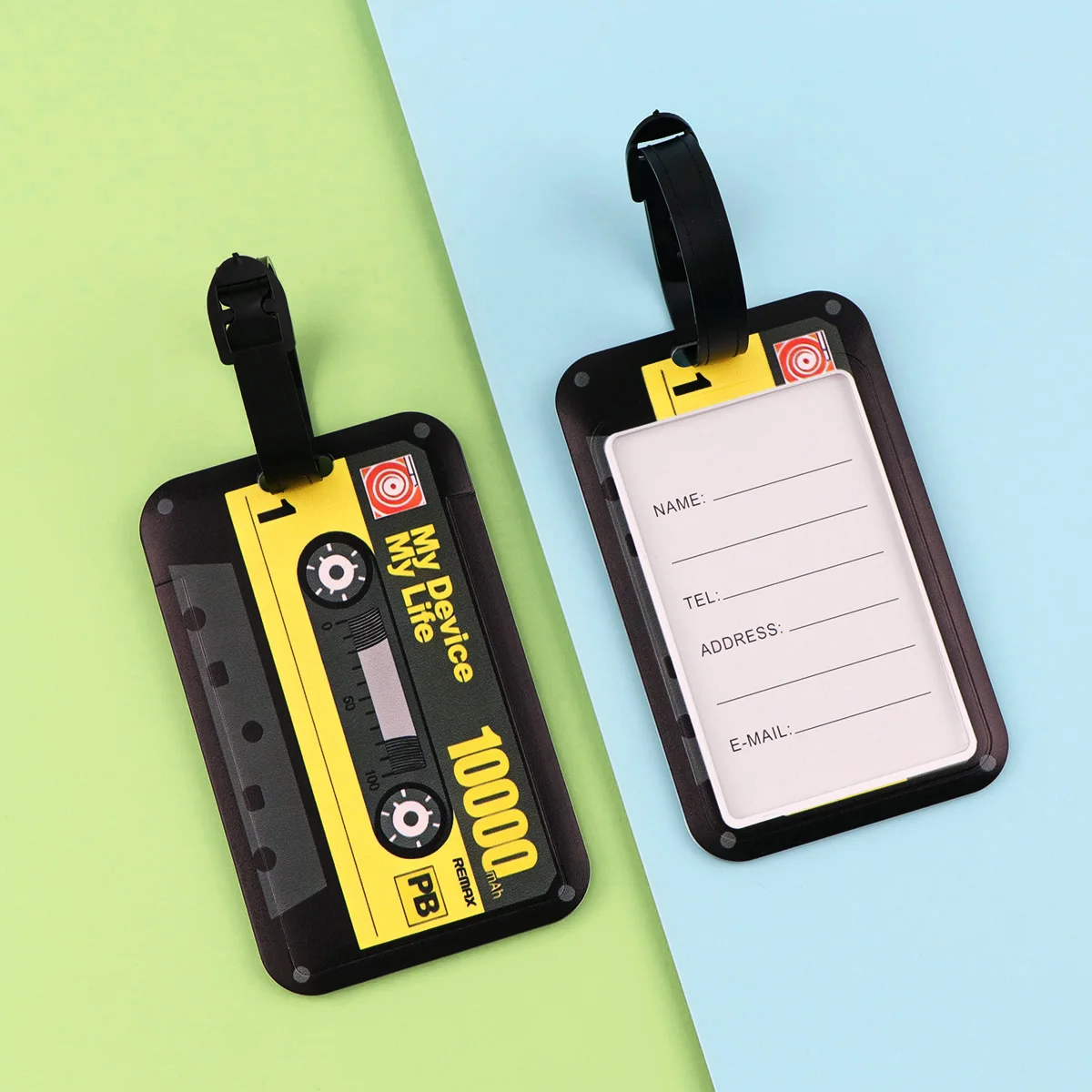 Retro Cartoon Tape Lightweight Plane Fashion Printed Luggage ID Tag Business Trip Bag Tag Luggage Accessories Portable